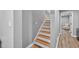 Staircase leading down to a finished basement at 2559 Dunhaven Gln, Snellville, GA 30078