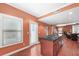 Spacious kitchen with an island and view of the door leading to the backyard at 2670 Trotters Pointe Drive Dr, Snellville, GA 30039