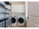 This laundry room features modern appliances, built-in shelving, and ample storage space at 328 Stonemont Dr, Atlanta, GA 30305