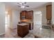 Kitchen with a central island, granite counters, and stainless steel appliances at 3019 Iona Ct, Snellville, GA 30039
