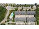 Overhead view of the residences featuring a community pool, landscaping, and parking at 1618 Durden Ne Rd, Atlanta, GA 30319