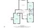 Upstairs floor plan displaying bedrooms and shared bathroom, emphasizing open spaces and layout at 2866 Wynford Sw Dr, Marietta, GA 30064