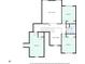 Detailed upstairs floor plan displaying bedrooms and shared bathroom, emphasizing open spaces at 2866 Wynford Sw Dr, Marietta, GA 30064