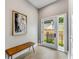 Entryway featuring hardwood floors, a bench and view of outdoor garden at 1099 North Ne Ave # 12, Atlanta, GA 30307