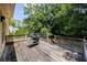 Spacious back deck with grill for outdoor dining and entertaining, with views of a wooded area at 629 Pine Ter, Canton, GA 30114