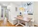 Cozy breakfast nook with a built-in bench and a decorative light fixture at 2200 Major Loring Sw Way, Marietta, GA 30064