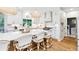 Modern kitchen with white cabinets, stainless steel appliances, and a large central island with seating at 2200 Major Loring Sw Way, Marietta, GA 30064