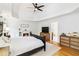 Spacious main bedroom with hardwood floors, fireplace, and tray ceiling at 2200 Major Loring Sw Way, Marietta, GA 30064