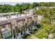 Aerial view showcases modern townhomes with private balconies and manicured lawns at 1099 North Ne Ave # 13, Atlanta, GA 30307