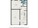 View of the first floor of the home which includes a bedroom, garage, bath, hall, walk-in closet, and foyer at 734 Celeste Sw Ln # 84, Atlanta, GA 30331