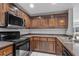 A modern kitchen features stainless steel appliances and sleek countertops at 3475 Oak Valley Ne Rd # 910, Atlanta, GA 30326