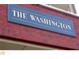 Exterior building sign displaying 'THE WASHINGTON', in a simple classic font at 870 Mayson Turner Nw Rd # 1238, Atlanta, GA 30314