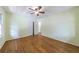 Bedroom with hardwood floors, a closet and a ceiling fan at 44 Aberdeen St, Atlanta, GA 30307