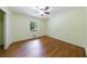 Bedroom with hardwood floors, a ceiling fan, and a closet at 44 Aberdeen St, Atlanta, GA 30307