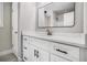 Modern bathroom with dual vanity and matching framed mirrors at 6355 Akins Way, Cumming, GA 30041