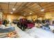 Spacious garage interior showcasing a vintage truck with storage and equipment, offering plenty of room at 5670 Lanny Dr, Powder Springs, GA 30127