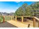 Wooden deck with metal railing, offering a relaxing outdoor space overlooking the backyard at 81 Bridgemill Dr, Douglasville, GA 30134