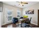 Home office with a ceiling fan, natural light, and balcony access, ideal for working from home at 2447 Figaro Dr, Atlanta, GA 30339