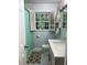 Bright bathroom with a patterned shower curtain and bright window at 1542 Riderwood Ct, Decatur, GA 30033
