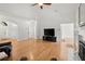 Bright living room with vaulted ceilings, hardwood floors, and a fireplace, creating a welcoming atmosphere at 1805 Wilkenson Xing, Marietta, GA 30066