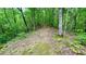 Scenic view of a tranquil path through the wooded backyard at 7460 Highway 101, Rockmart, GA 30153