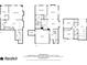 Detailed floor plan showcasing layout of rooms on all levels of the house with total square footage at 1024 Brownstone Dr # 2, Marietta, GA 30008