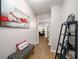 Inviting hallway with stylish decor and wood-look floors welcomes you into this beautiful home at 1024 Brownstone Dr # 2, Marietta, GA 30008