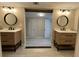 Bathroom with dual sinks and modern mirrors at 1929 Hazelwood Se Dr, Marietta, GA 30067