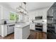 Modern kitchen with white cabinets, stainless steel appliances, and a center island at 312 Laurel Run Cv, Sugar Hill, GA 30518