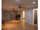 Spacious living room features wood floors, recessed lights, ceiling fans and an open layout at 4640 Calleigh Way, Snellville, GA 30039
