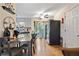 Kitchen and dining area with stainless steel refrigerator and access to outdoors at 1496 Meadowlark Dr, Decatur, GA 30032
