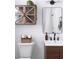 Modern bathroom with wood vanity, decorative mirror, storage cabinet, and updated fixtures at 200 B Reinhardt Se St, Atlanta, GA 30312