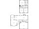 A detailed floor plan showcasing the layout of the home including the kitchen, bedrooms, living spaces, and garage at 2226 Exchange Se Pl, Conyers, GA 30013