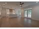 Spacious living room featuring an open floor plan with hardwood floors and contemporary finishes throughout at 3007 Holly St, Canton, GA 30115