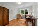 Bright office with built-in desk, hardwood floors, and closet at 312 Flat Shoals Church Rd, Stockbridge, GA 30281