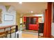 Updated basement provides bonus living space with sleeping area, small bar, and room to relax at 7435 Woodruff Way, Stone Mountain, GA 30087