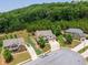 Aerial view of suburban homes with well-manicured lawns and tree-lined streets at 4371 Wigley Preserve Dr, Marietta, GA 30066