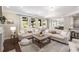 Cozy living room featuring large windows, a sectional sofa, and a rustic coffee table at 4371 Wigley Preserve Dr, Marietta, GA 30066