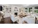 Bright living room with hardwood floors, fireplace, built-in shelves, and ample seating at 4371 Wigley Preserve Dr, Marietta, GA 30066