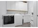 Well-equipped laundry room with washer, dryer, sink, and storage at 3735 Turnbury Oaks Dr, Peachtree Corners, GA 30096