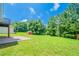 Expansive backyard with lush green grass and mature trees at 3961 S River Ln, Ellenwood, GA 30294