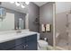 Stylish bathroom featuring modern fixtures, a tiled shower and modern vanity at 1346 Peter Haughton Nw Way # 2, Atlanta, GA 30318