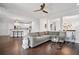 Spacious living area with open layout to the kitchen and dining area, great for entertaining at 207 Harmony Lake Dr, Canton, GA 30115