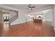 Spacious living room with hardwood floors flowing into an open concept kitchen at 6861 Ga Hwy 5, Douglasville, GA 30135