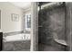 Bathroom features a soaking tub and a walk-in shower with tiled walls at 1620 Brook Ivy Dr, Lawrenceville, GA 30044