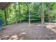 Spacious and secluded backyard surrounded by mature trees and lush greenery at 8531 Lake Dr, Snellville, GA 30039