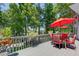 Spacious deck with outdoor seating, perfect for entertaining and enjoying scenic views at 8531 Lake Dr, Snellville, GA 30039