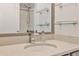 Modern bathroom featuring a stone countertop and a shower with a glass enclosure at 1126 Village Ct, Atlanta, GA 30316
