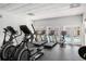 Fitness center featuring modern cardio equipment and view of the pool at 6980 Roswell Rd # N5, Atlanta, GA 30328