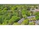 Aerial view of the property showing the home and the surrounding lush greenery and mature trees at 171 Riverview Trl, Roswell, GA 30075